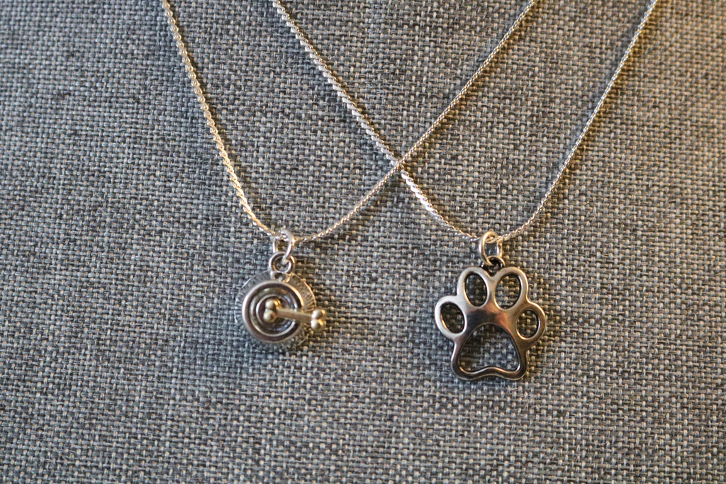 NEW! Paw Pendant necklace on classic silver chain