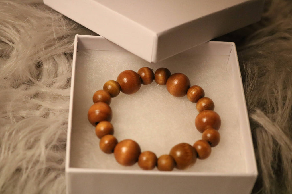 NEW! Smooth Wooden Beaded Bracelet