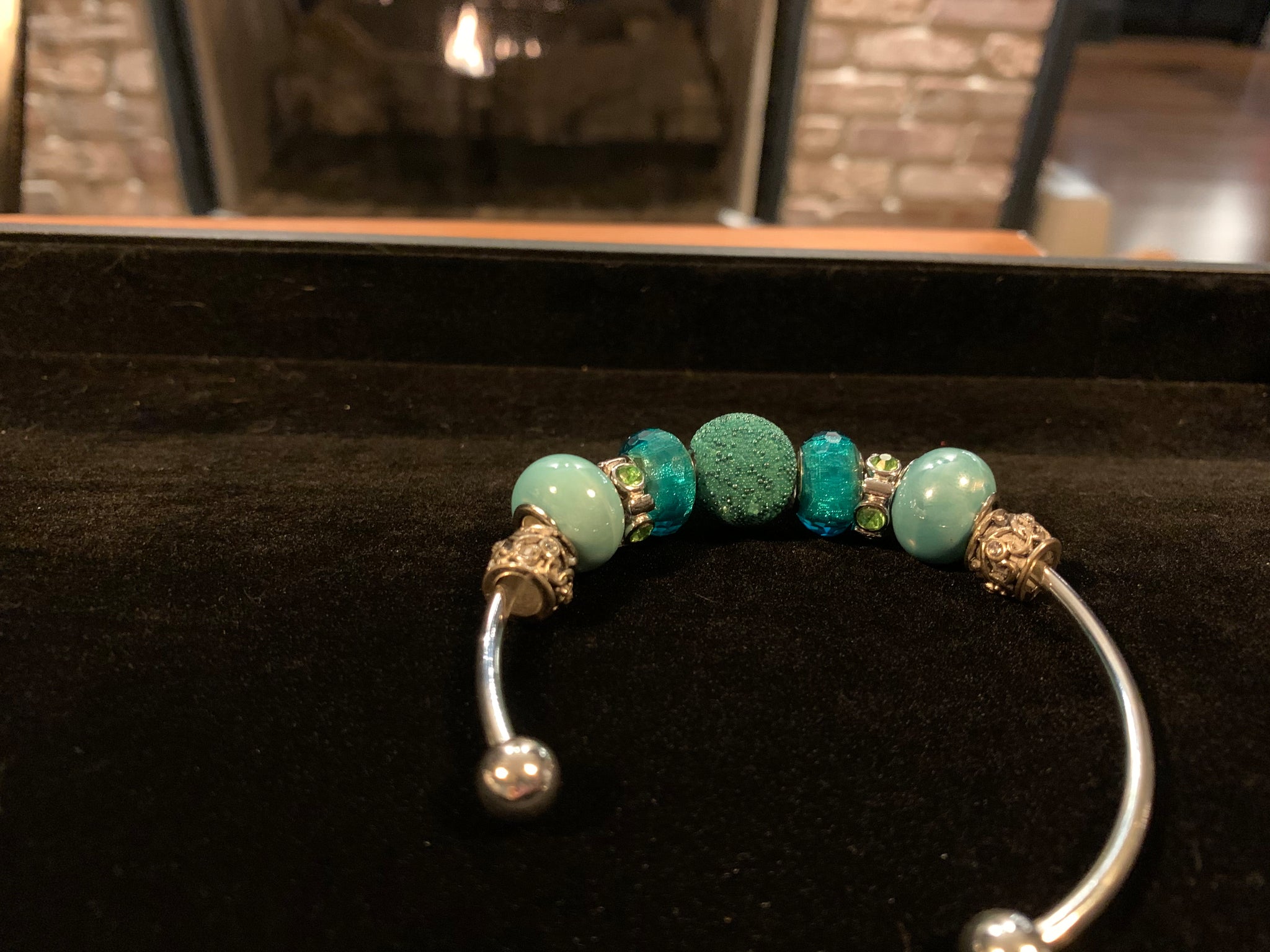 Liz Collection: Spangle Bracelet in Turquoise and silver
